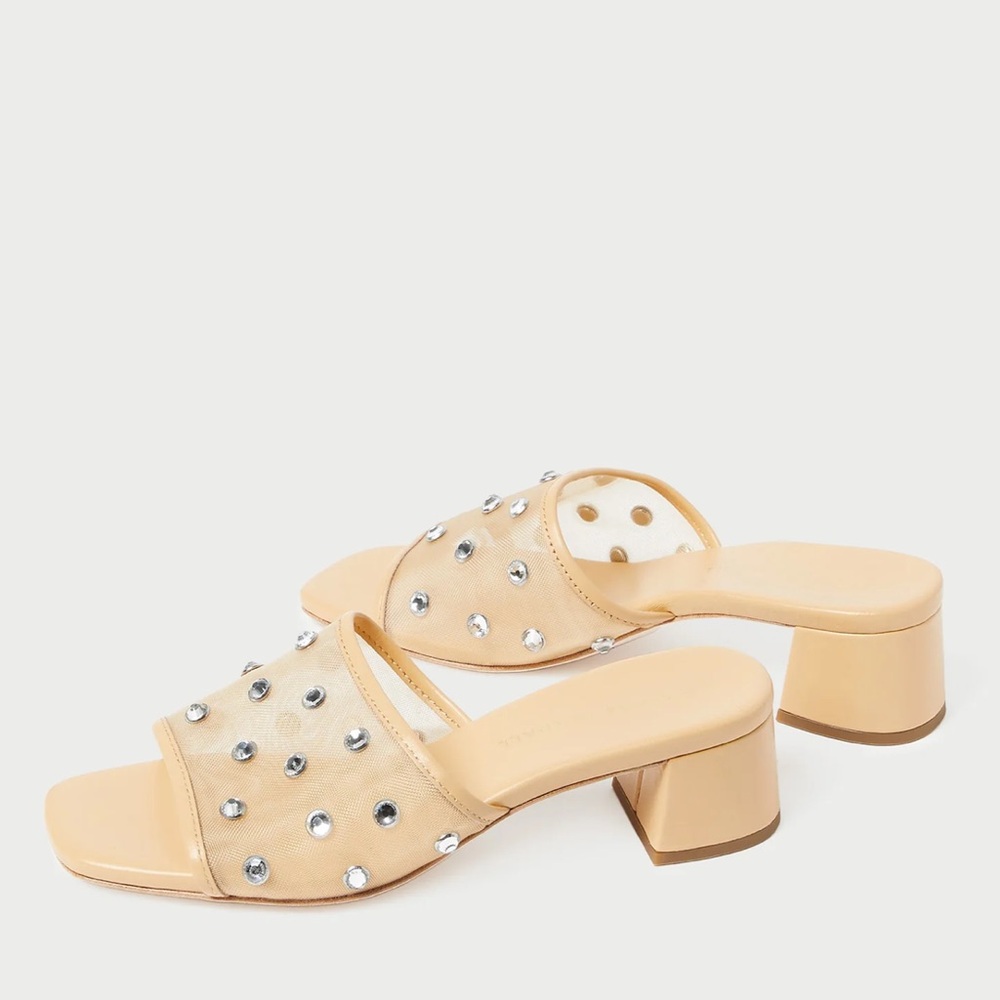 Loeffler Randall Brooke Caramel/Crystal Mesh Mule Brand New in Box. Size 8 1/2 - Picture 5 of 8